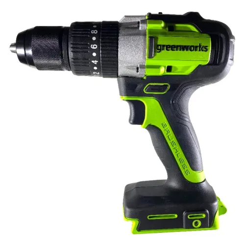 Дрель-шуруповерт ударная аккумуляторная Greenworks 24V GD24DD60 (60 Нм) 3704107, бесщёточная, без АКБ и ЗУ